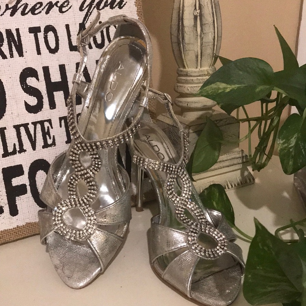 ALDO Silver high heels